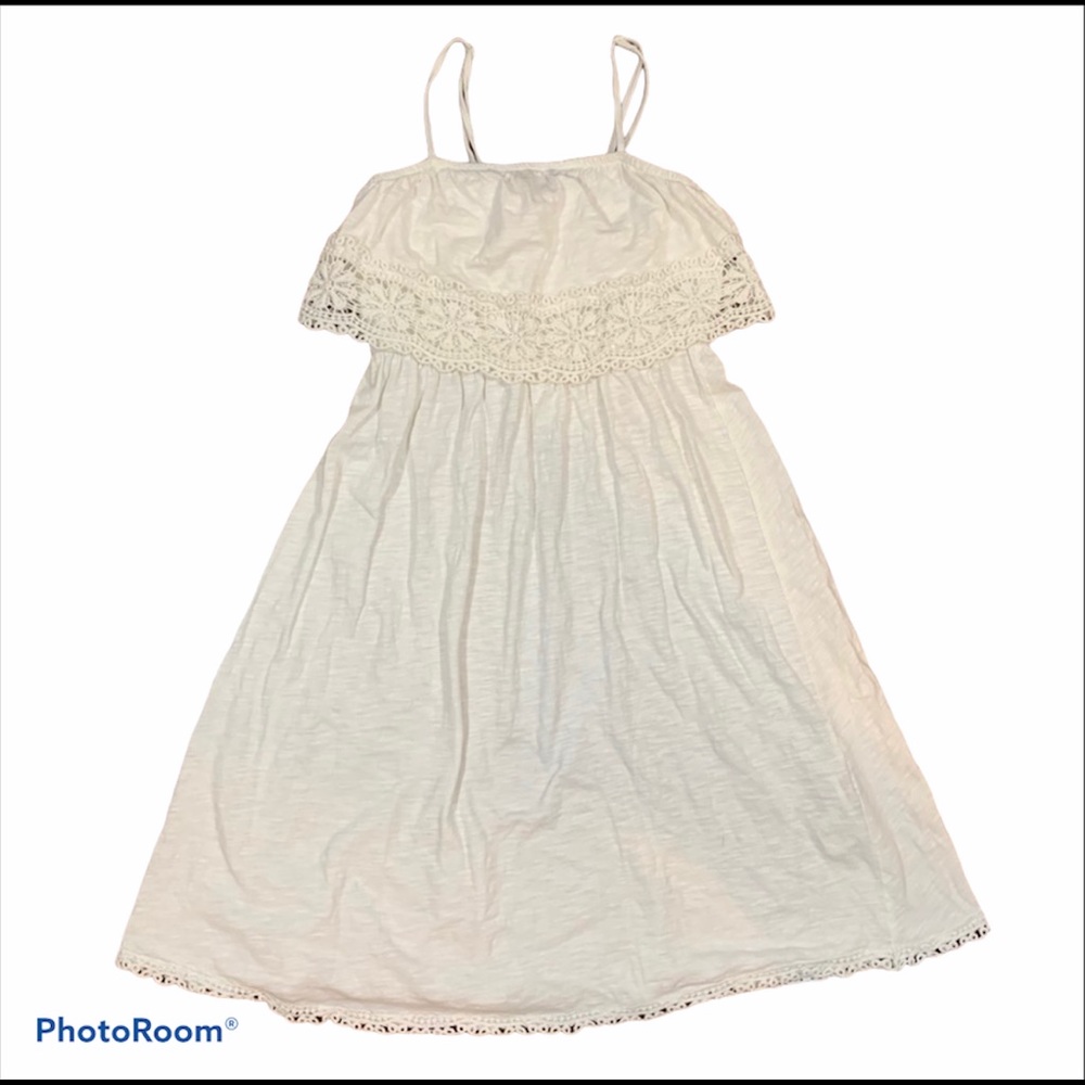 H&M White Cotton Dress for girls